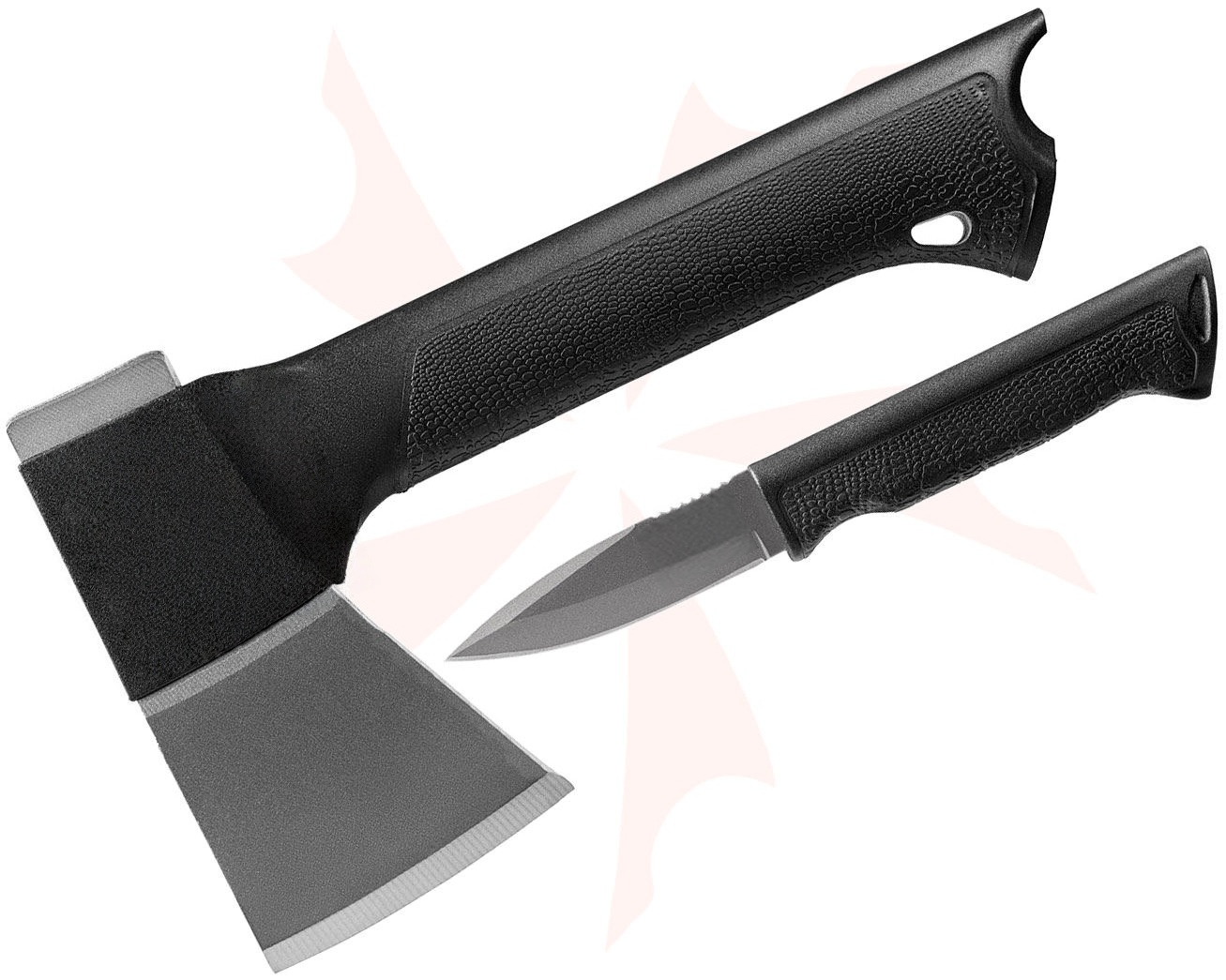 Combination axe with knife handle