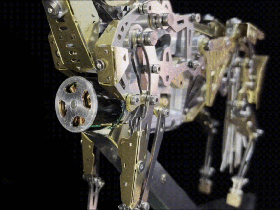 Mechanical Galloping Horse drive detail animation 1