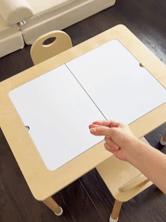 4-in-1 sensory play table switching between multiple functions