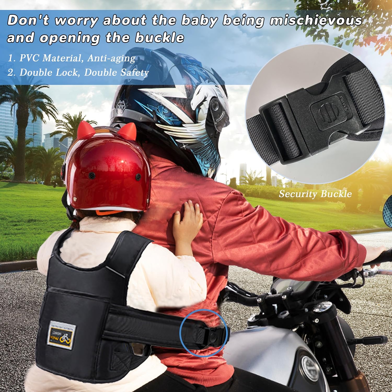 Adjustable Kids Motorcycle Safety Harness