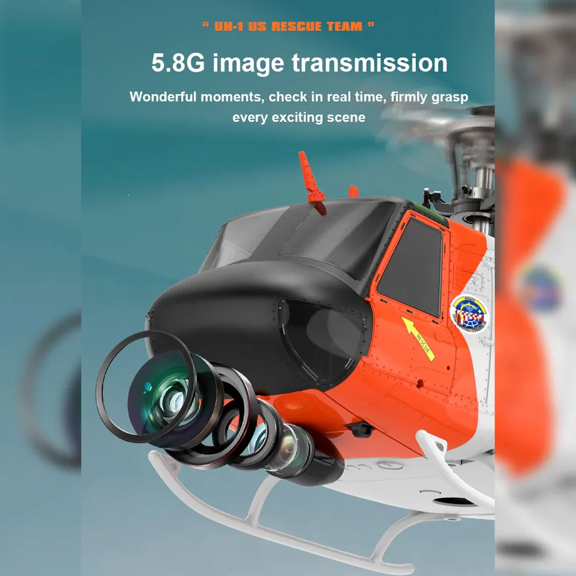 1/34 scale radio-controlled helicopter – with GPS hover function