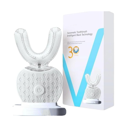 Electric ultrasonic U-shaped toothbrush provides 360° all-around cleaning