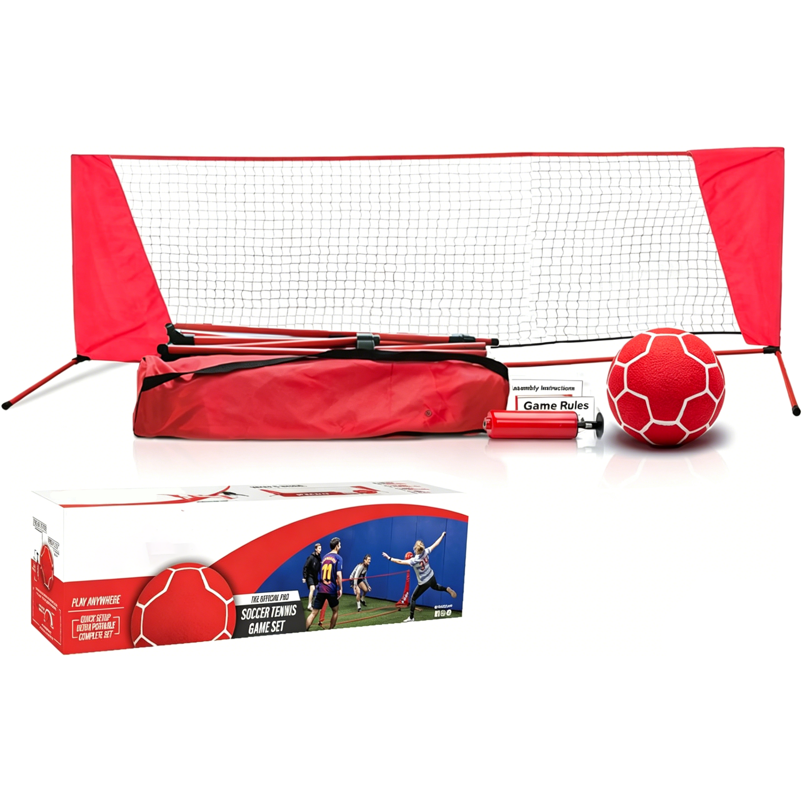 Soccer Tennis Game Set PRO – Portable Net  & Soft Lightweight Ball