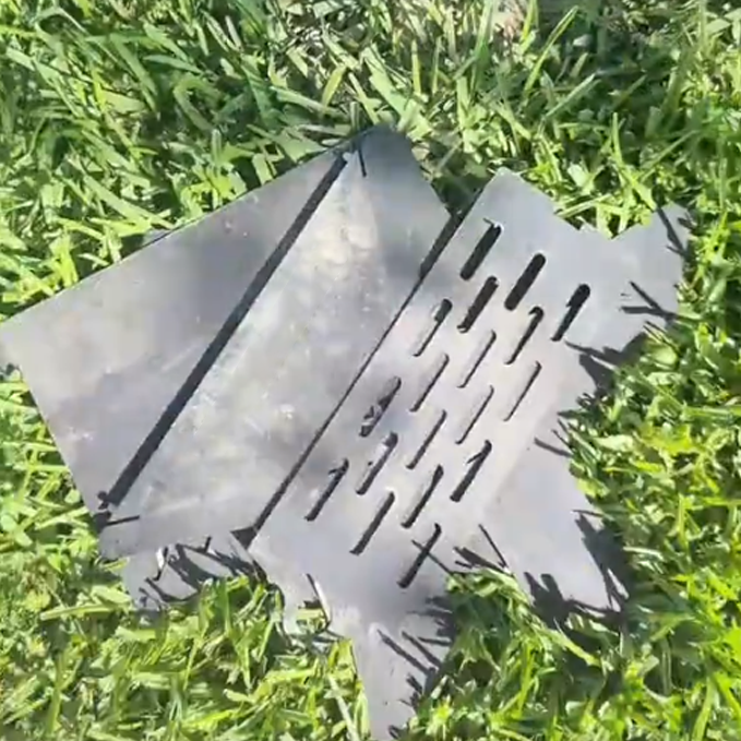 Portable folding charcoal barbecue grill