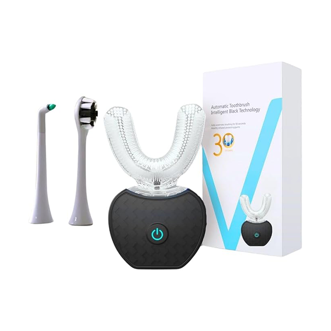 Electric ultrasonic U-shaped toothbrush provides 360° all-around cleaning