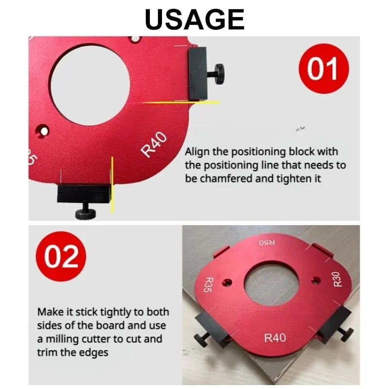 4-in-1 Corner Radius Router Template