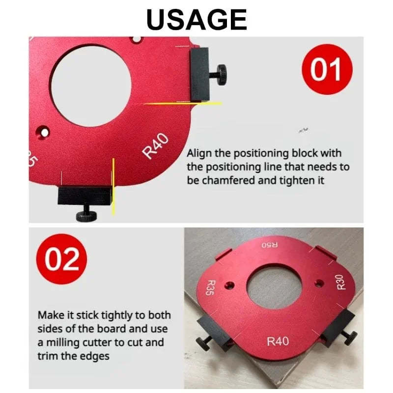 4-in-1 Corner Radius Router Template