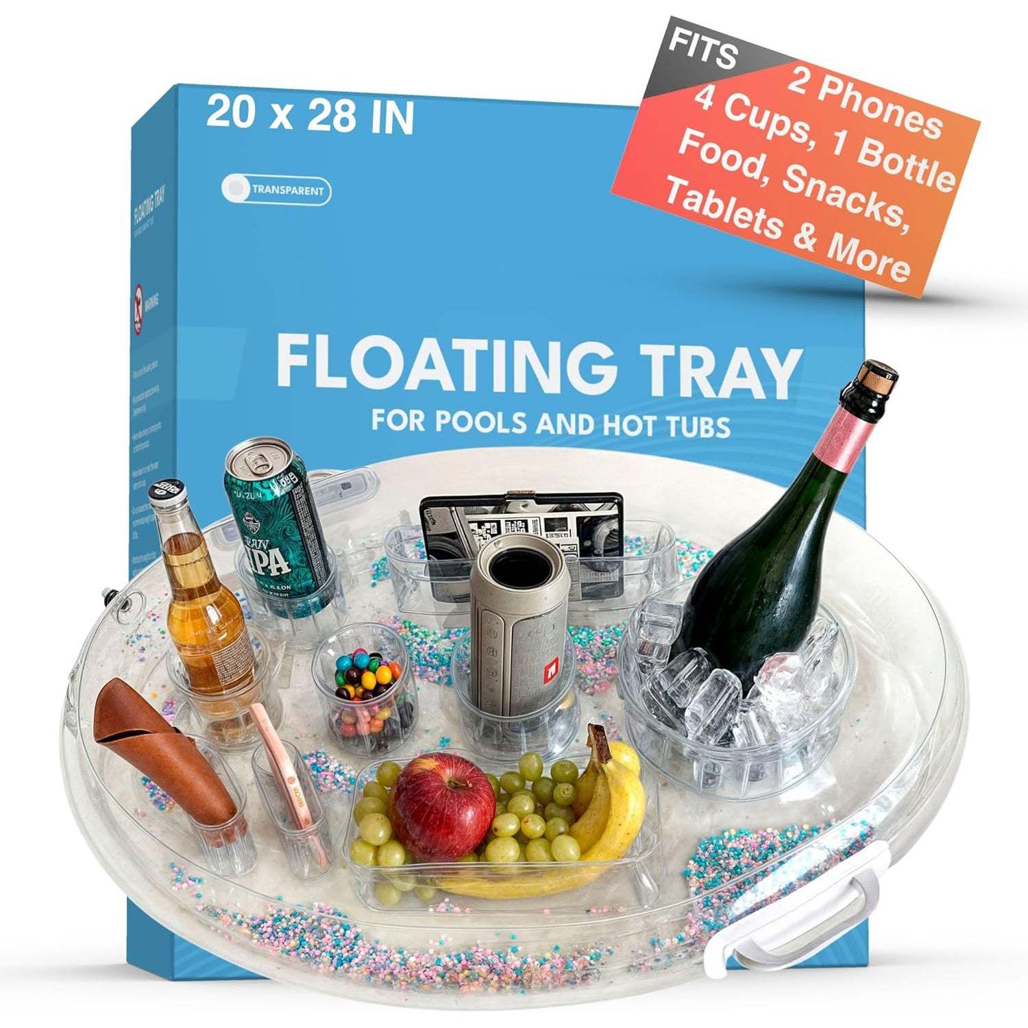 Premium Floating Drink Holder for Pool & Hot Tub – Holds Up to 50 lbs