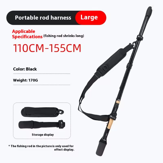 Lightweight Portable Fishing Rod Bag – Protective Cover with Bundling Strap for Lure Rods, Travel & Bicycle Fishing