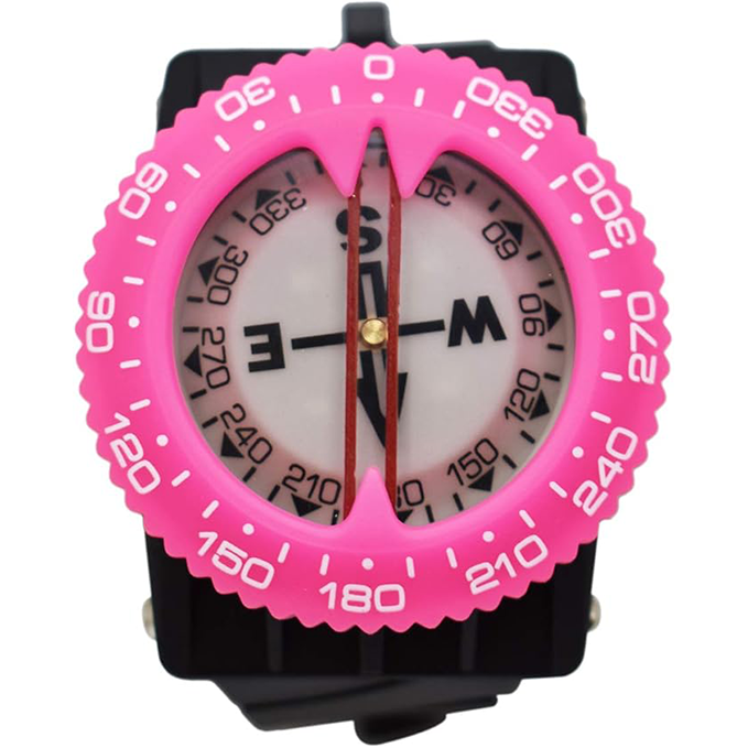 Diving compass (wrist strap/elastic cord fixed type)