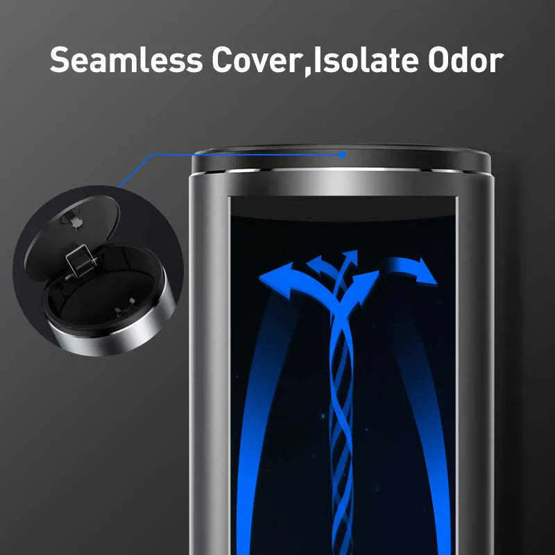 Compact Car Trash Can with Pressing Lid (500 ml)