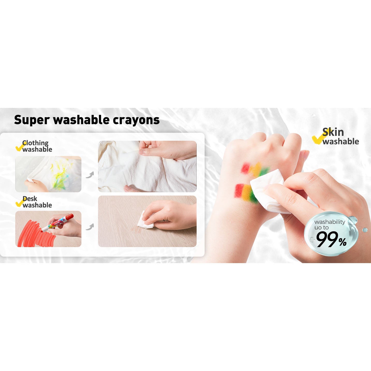Non-Toxic Twistable Silky Crayons for Kids