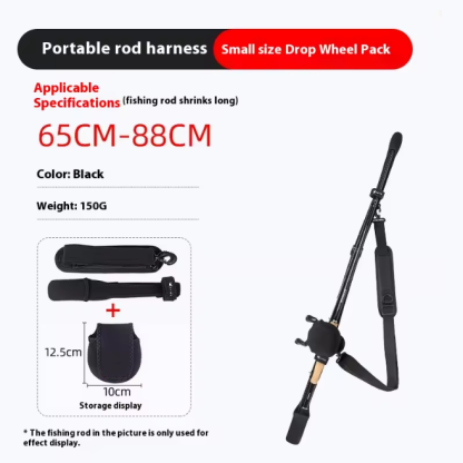 Lightweight Portable Fishing Rod Bag – Protective Cover with Bundling Strap for Lure Rods, Travel & Bicycle Fishing