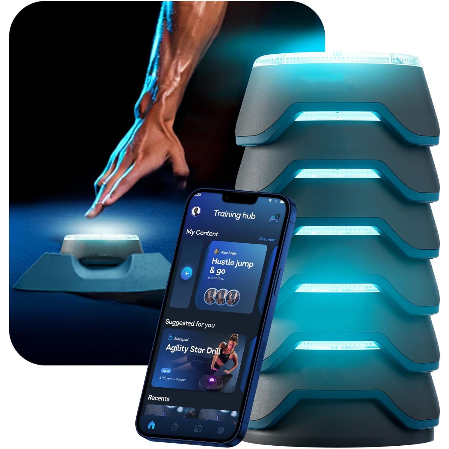 Reaction Training Set – Smart Training Pods for Speed, Agility & Cognition