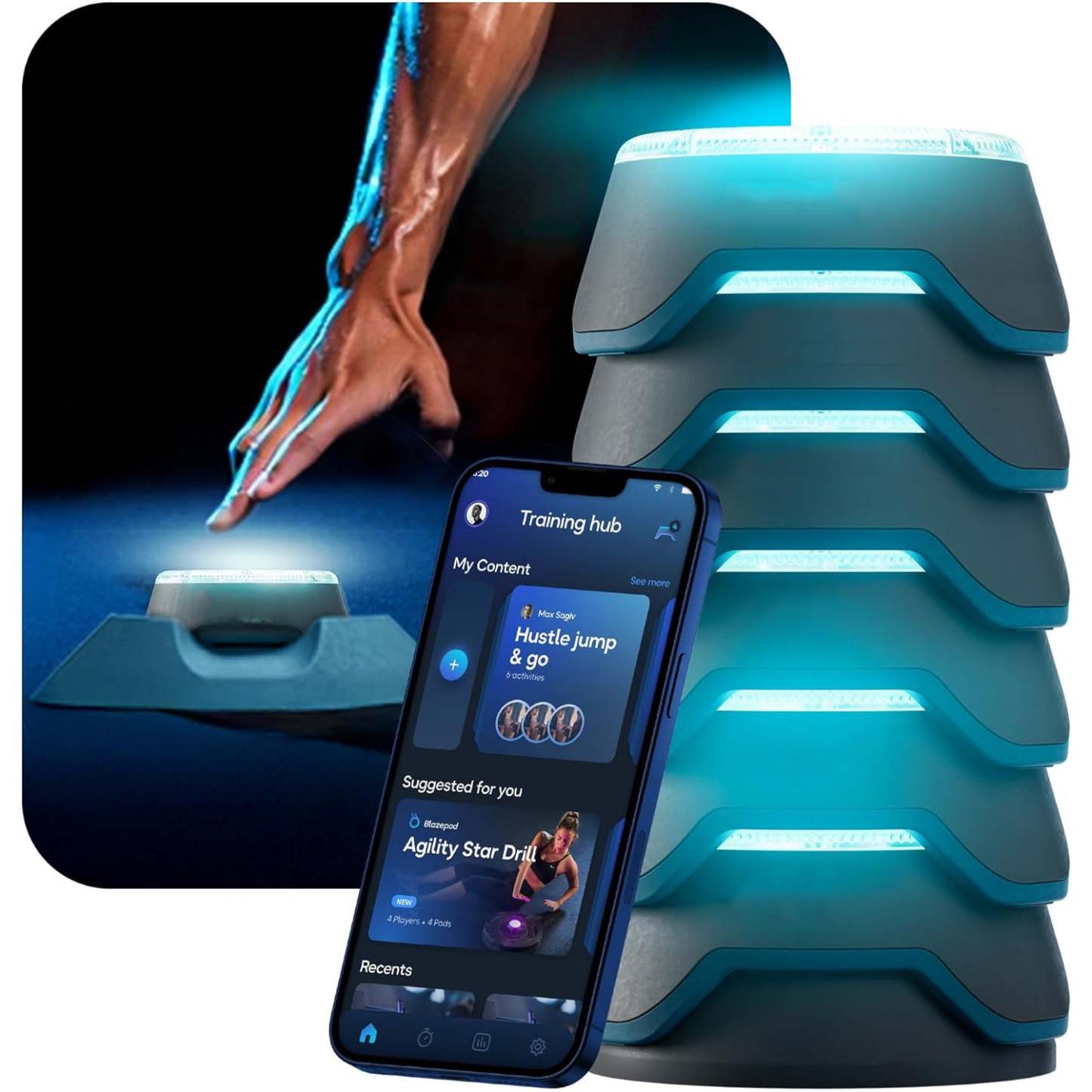 Reaction Training Set – Smart Training Pods for Speed, Agility & Cognition