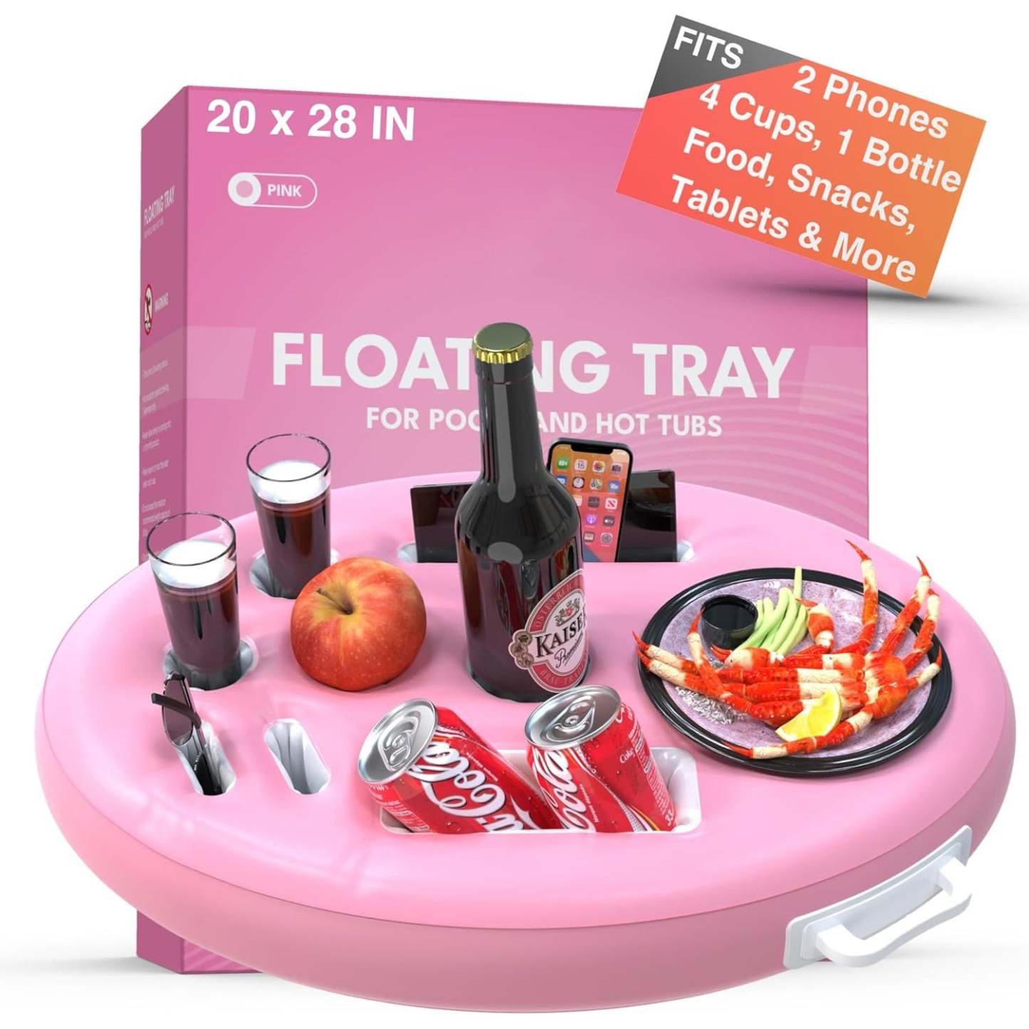 Premium Floating Drink Holder for Pool & Hot Tub – Holds Up to 50 lbs
