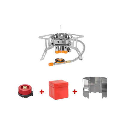 5800W Portable Three-Burner Camping Gas Stove | Essential for Outdoor BBQ & Picnics