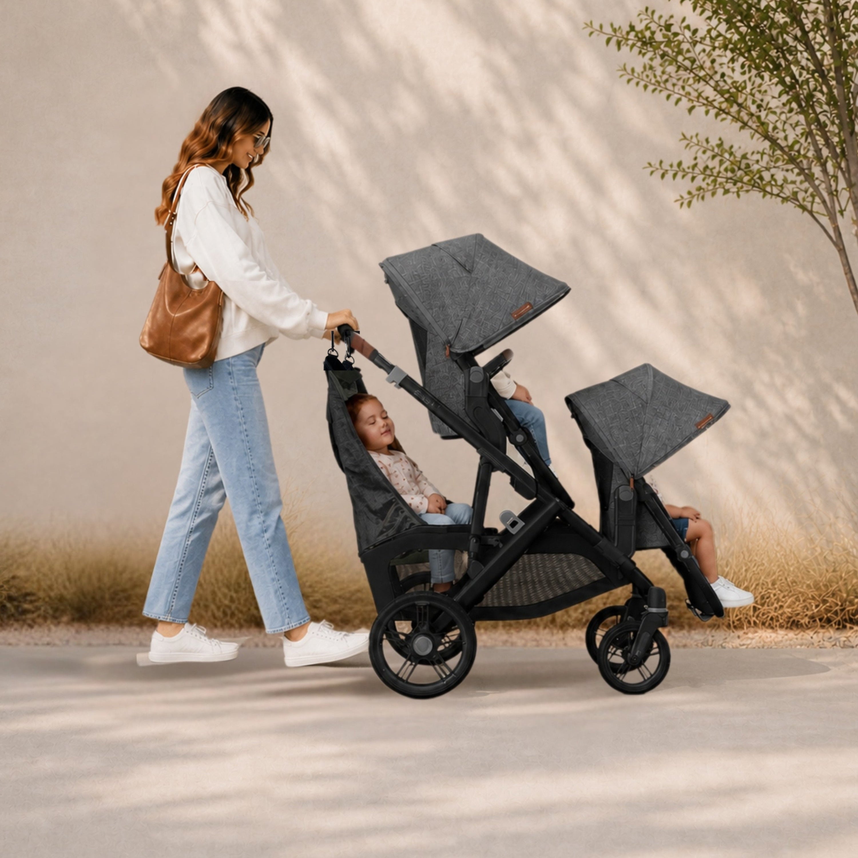 Stroller Extra Seat – Clip-On Second Seat for Toddlers, Unrolls in Seconds