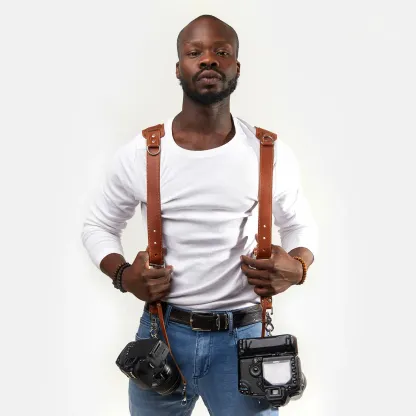 Padded camera shoulder strap