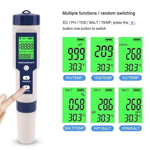 Pool salinity meter and pH meter