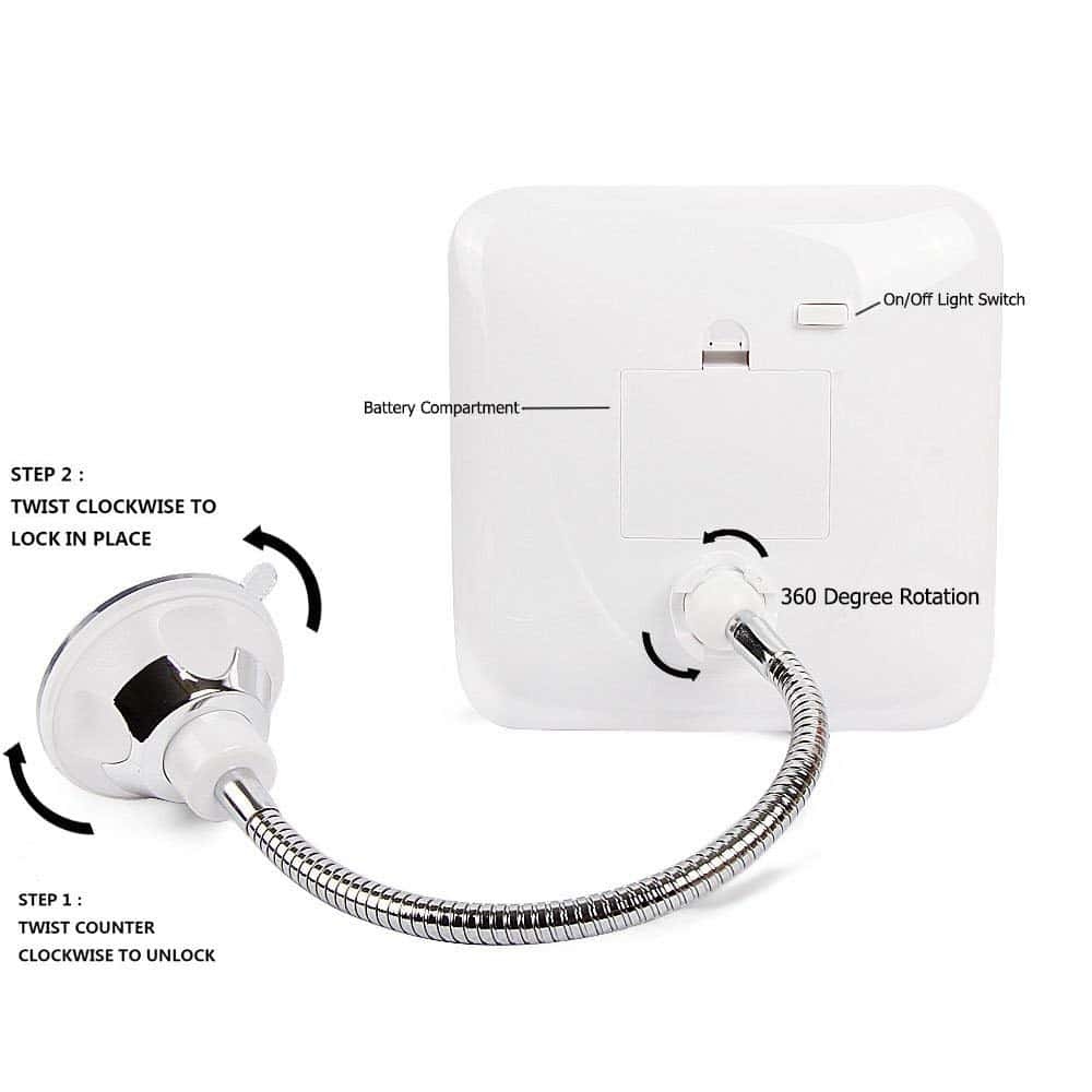 The 7X Magnification & LED Lighted Vanity Mirror