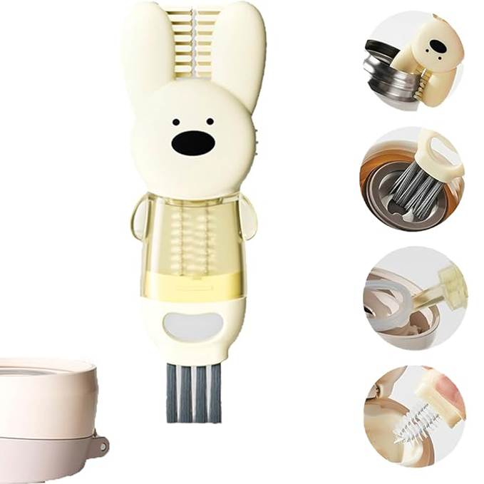 4-in-1 Mini Cute Cup Lid Cleaning Brush