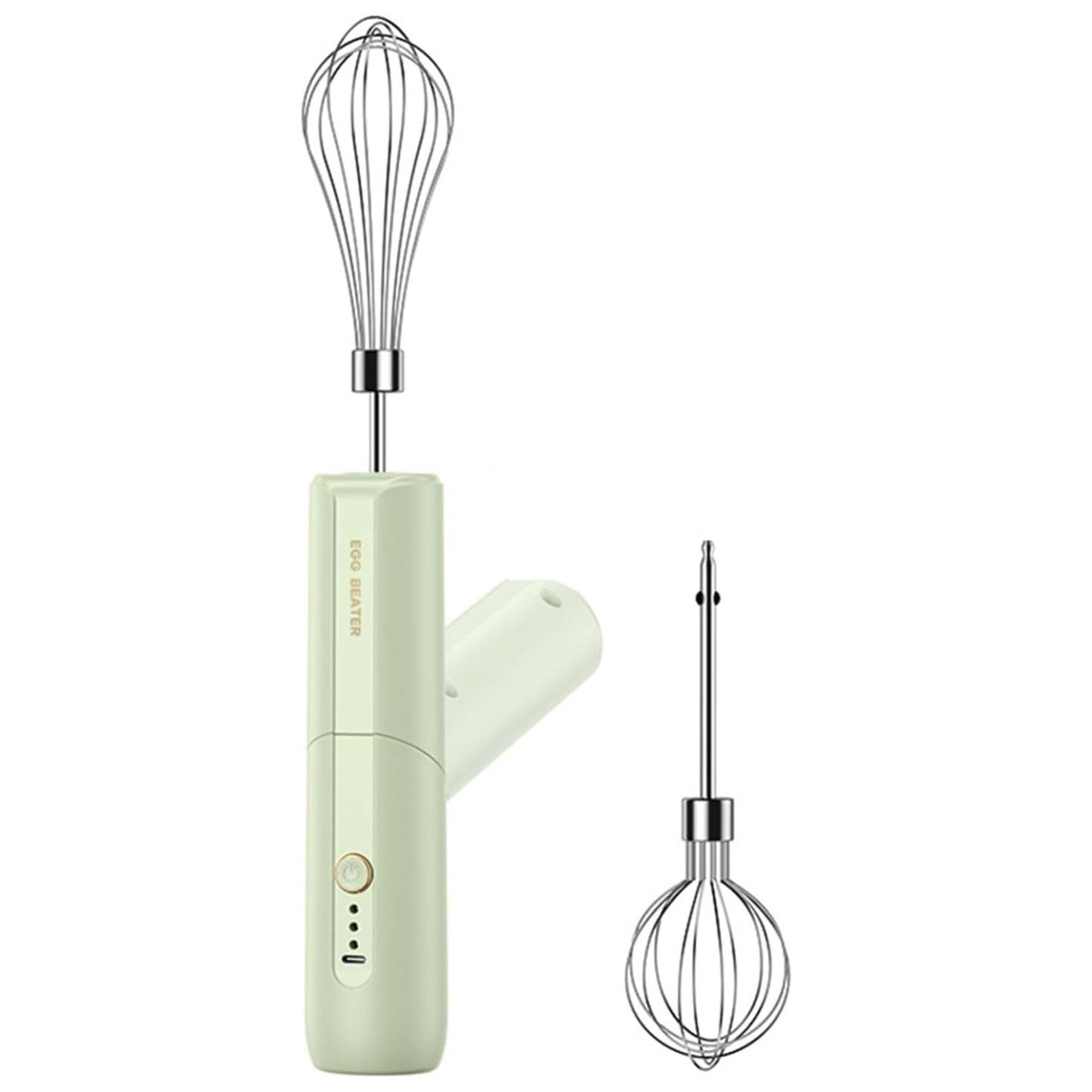 Portable Handheld Electric Mixer – 3-Speed USB Rechargeable, Foldable with Dual Whisks