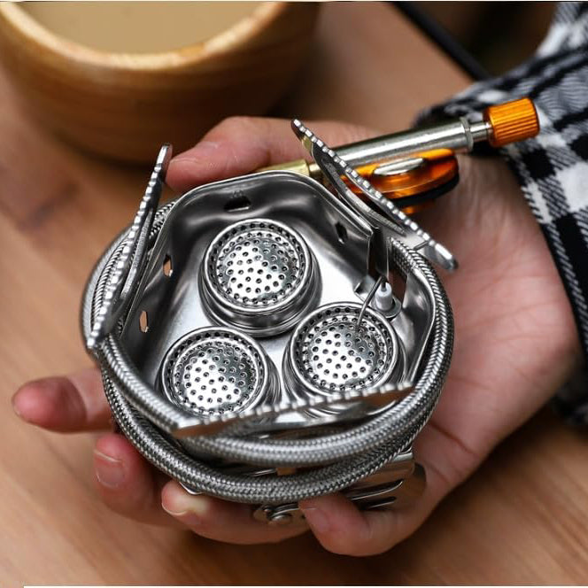 5800W Portable Three-Burner Camping Gas Stove | Essential for Outdoor BBQ & Picnics