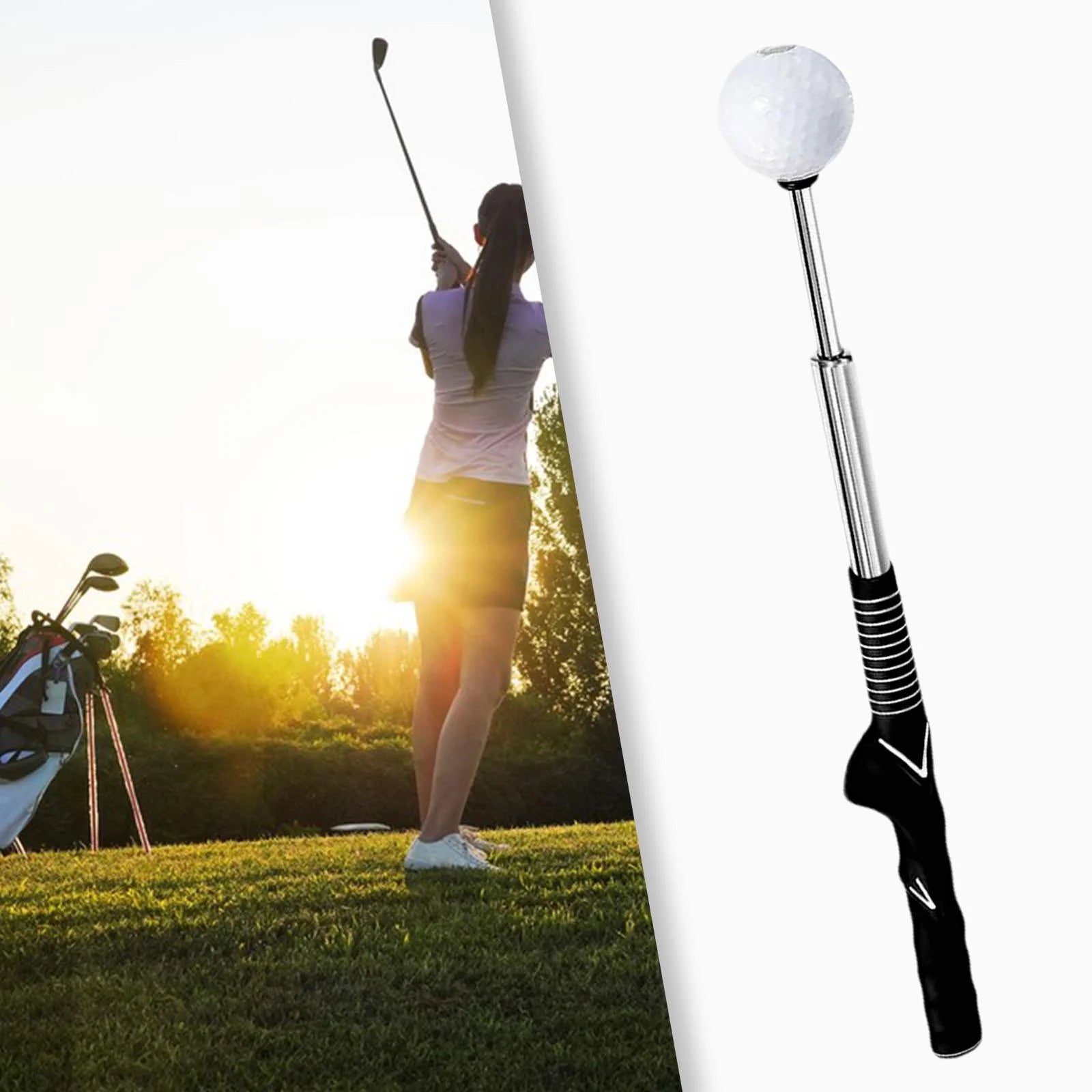 Golf Swing Trainer – Adult Equipment Warm Up Stick | Telescopic Design