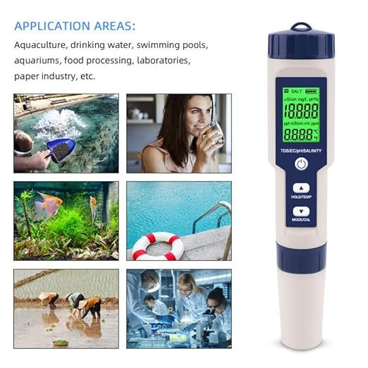Pool salinity meter and pH meter