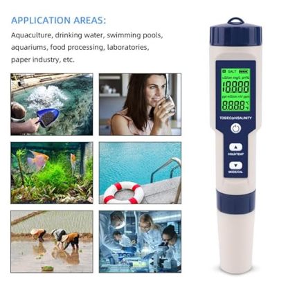Pool salinity meter and pH meter