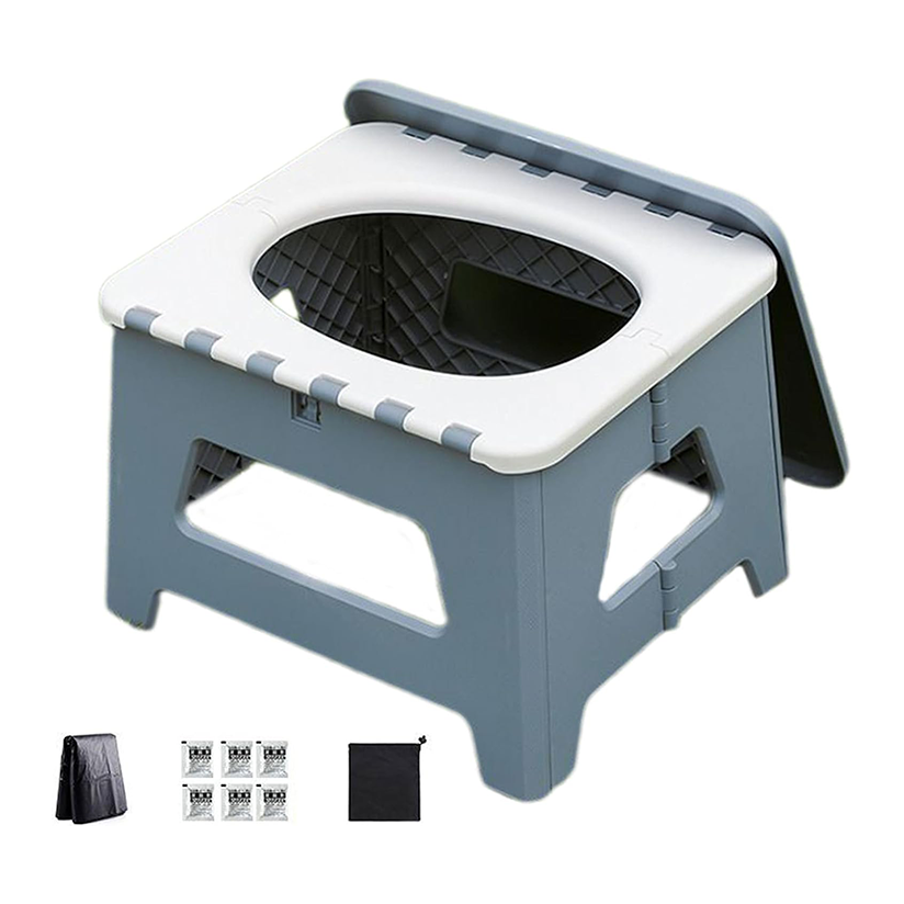 Portable toilet for adult camping