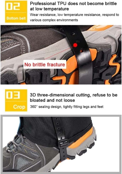 🏔️ The Ultimate Adventure Gaiter | Waterproof & Breathable Leg Armor for Mountaineering, Cycling & Skiing | Unisex & Youth Sizes