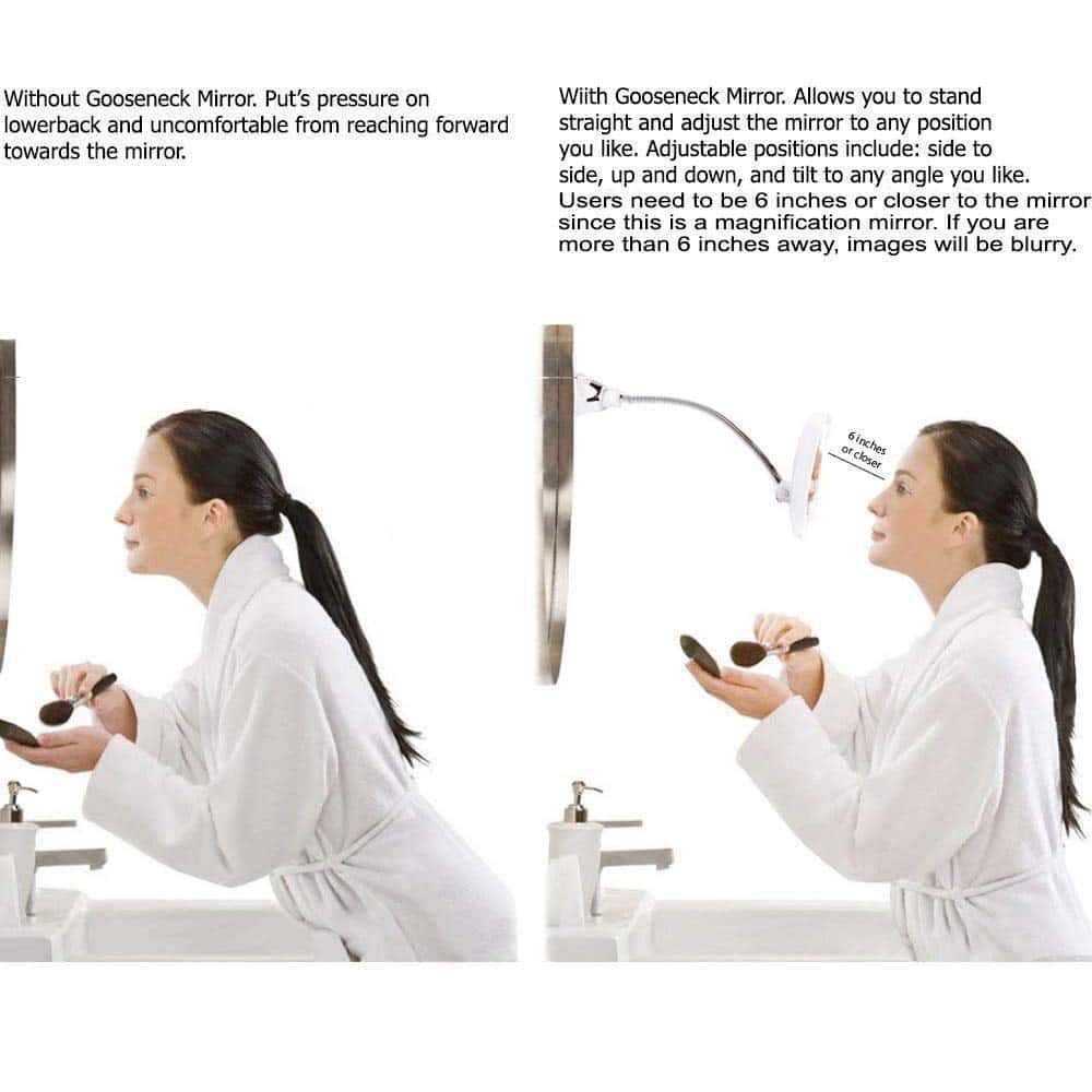 The 7X Magnification & LED Lighted Vanity Mirror