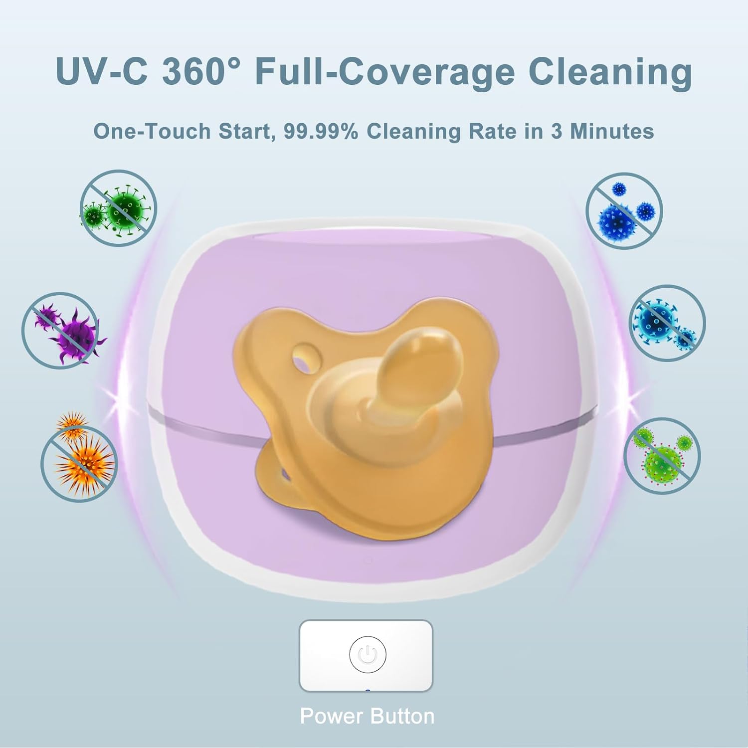 Portable Pacifier Sanitizer – UV Light Box | 99.99% Clean in 3 Minutes
