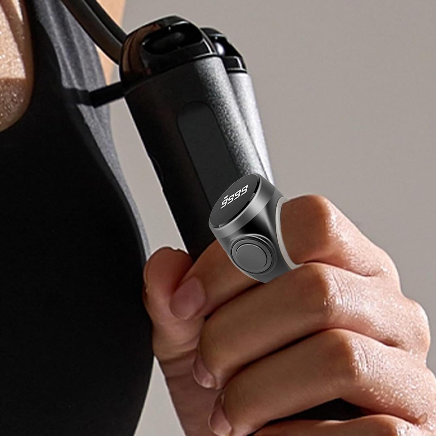 Rechargeable Smart Ring Counter – 4-Digit Digital Display for Meditation, Tasks & More