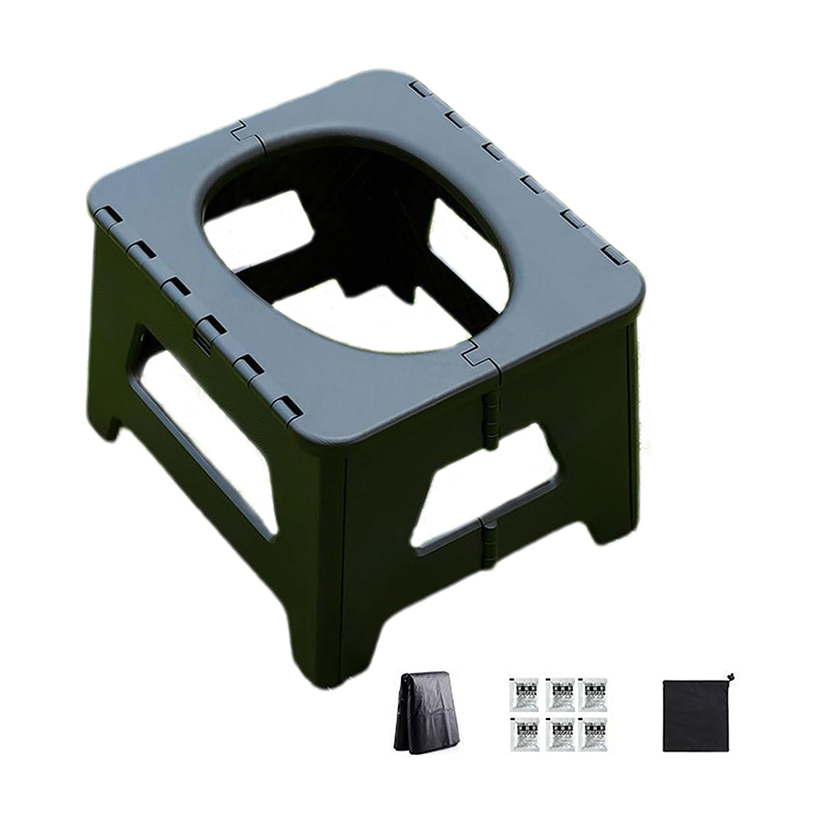 Portable toilet for adult camping