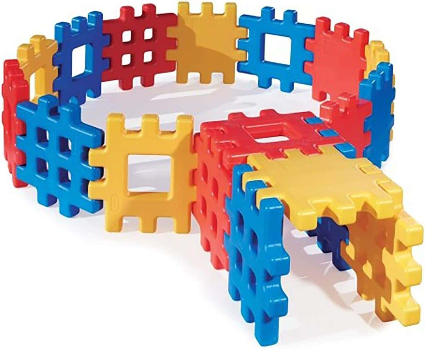 🏗️ Big Builders' Waffle Block Set (18-Piece) 🧱