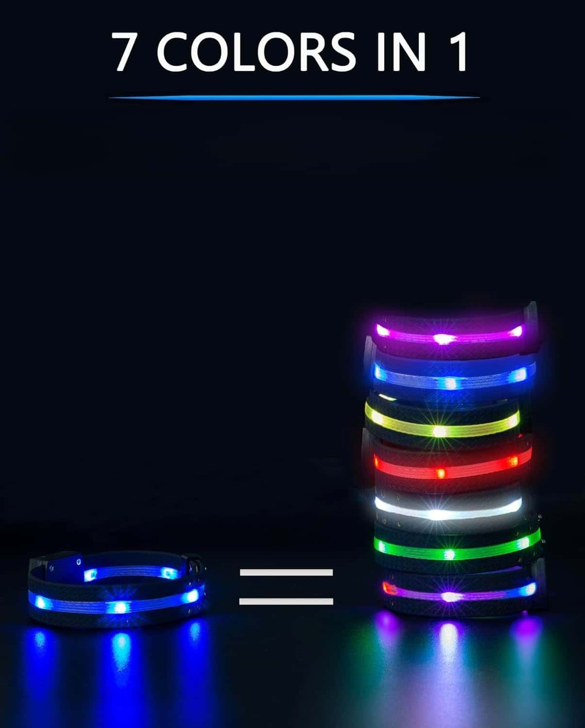 🐎 4-Pack Rechargeable LED Horse Leg Bands – 7-Color Multi-Light Set for Night Riding & Events ✨