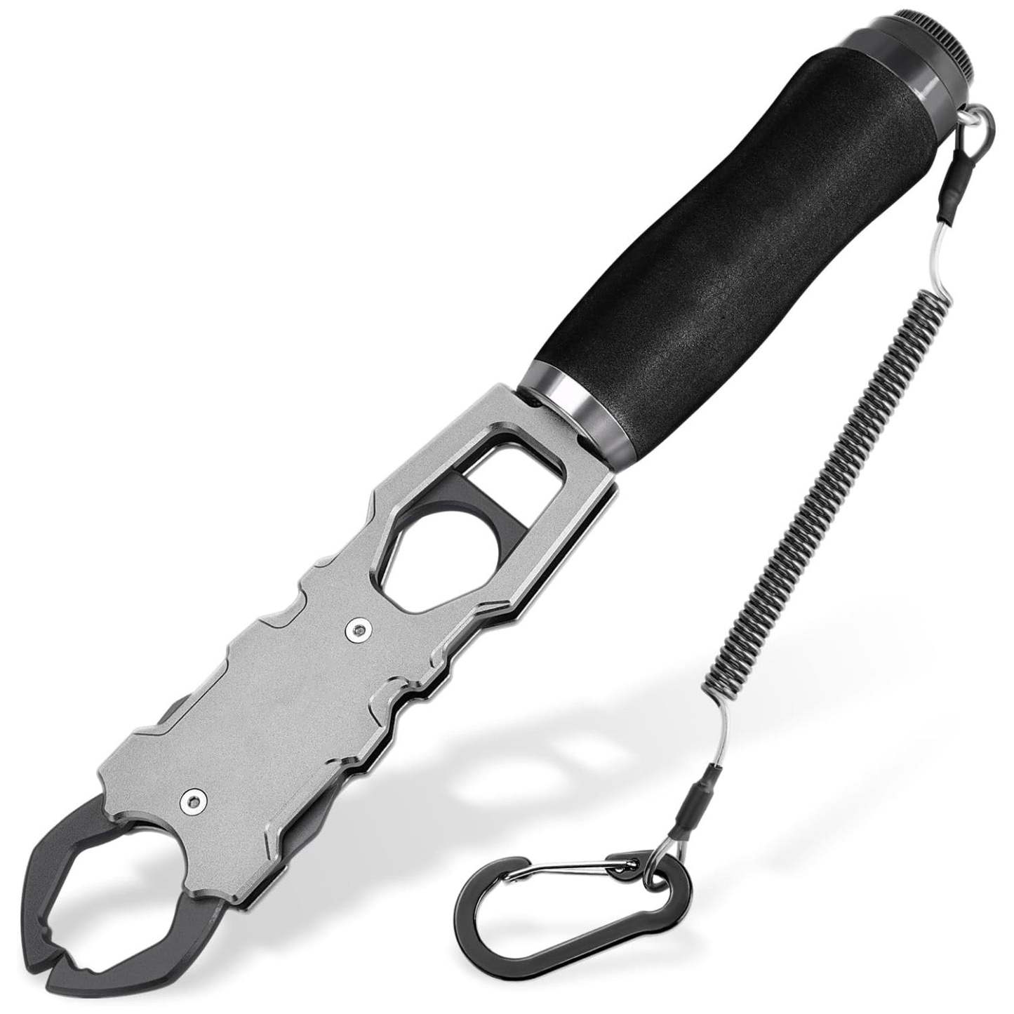 1.5-Inch Fish Lip Gripper with Scale – 360° Rotating Handle, Non-Slip 