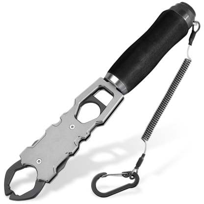 1.5-Inch Fish Lip Gripper with Scale – 360° Rotating Handle, Non-Slip Grip
