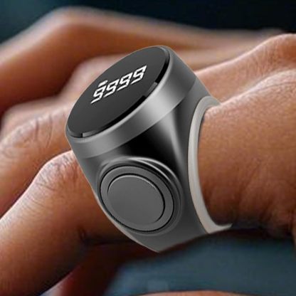 Rechargeable Smart Ring Counter – 4-Digit Digital Display for Meditation, Tasks & More