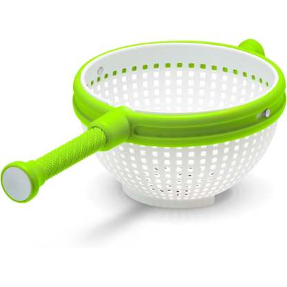 2-in-1 Easy-to-Use Collapsible Salad Spinner and Strainer – Perfect for Lettuce, Vegetables