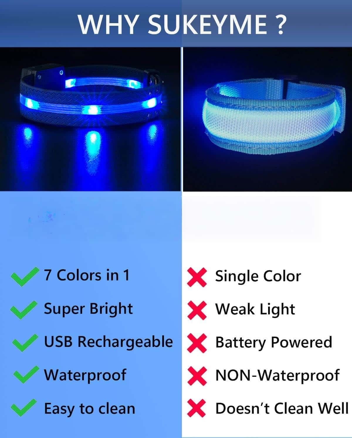 🐎 4-Pack Rechargeable LED Horse Leg Bands – 7-Color Multi-Light Set for Night Riding & Events ✨