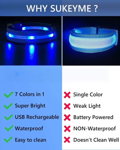 🐎 4-Pack Rechargeable LED Horse Leg Bands – 7-Color Multi-Light Set for Night Riding & Events ✨