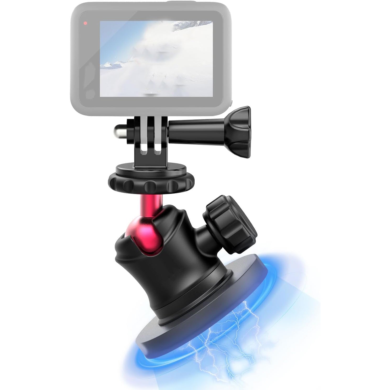 Magnetic Camera Mount for Action Camera – Strong Magnetic Base with 6 Built-In Magnets