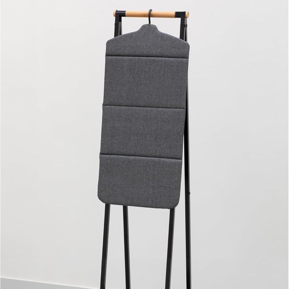 Folding Steam Ironing Board with Full-Length Hanger, 360° Rotating Hook, Space-Saving Design