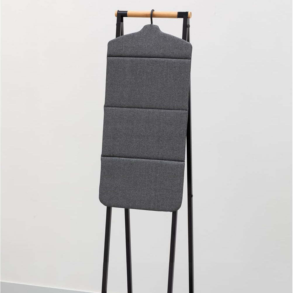 Folding Steam Ironing Board with Full-Length Hanger, 360° Rotating Hook, Space-Saving Design