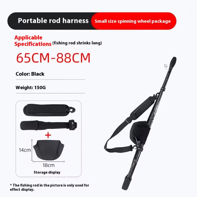 Lightweight Portable Fishing Rod Bag – Protective Cover with Bundling Strap for Lure Rods, Travel & Bicycle Fishing