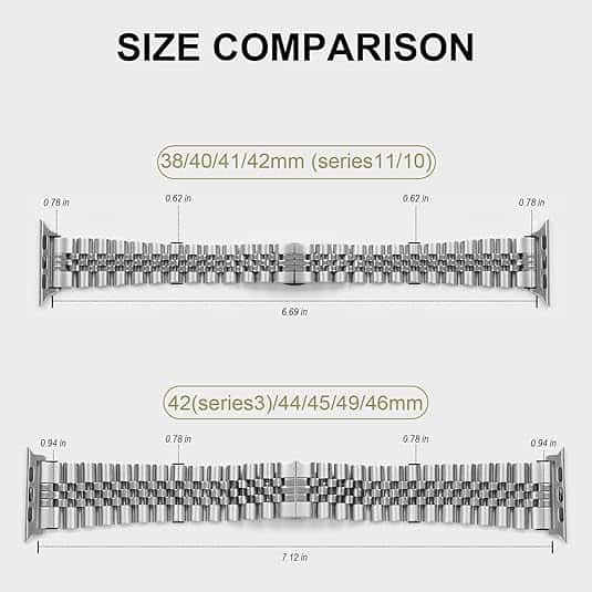 ✨ Stainless Steel Metal Band with Protective Case & Screen Protector ✨